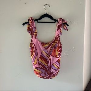 Free People Avenue Butterfly Mesh Tank Top Pink